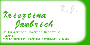 krisztina jambrich business card